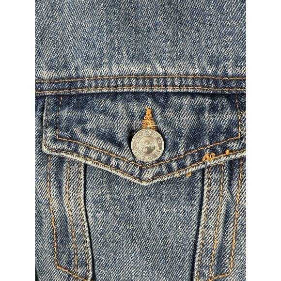 VTG Levi's Silver Tab Trucker Jean Jacket Youth 10-12 yrs Denim Sherpa Collar - Picture 7 of 16